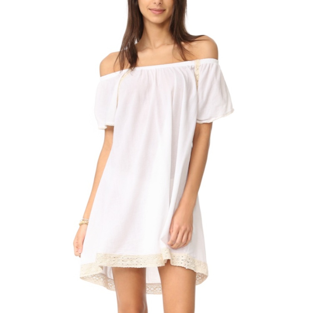 9seed white swim cover up size M/L